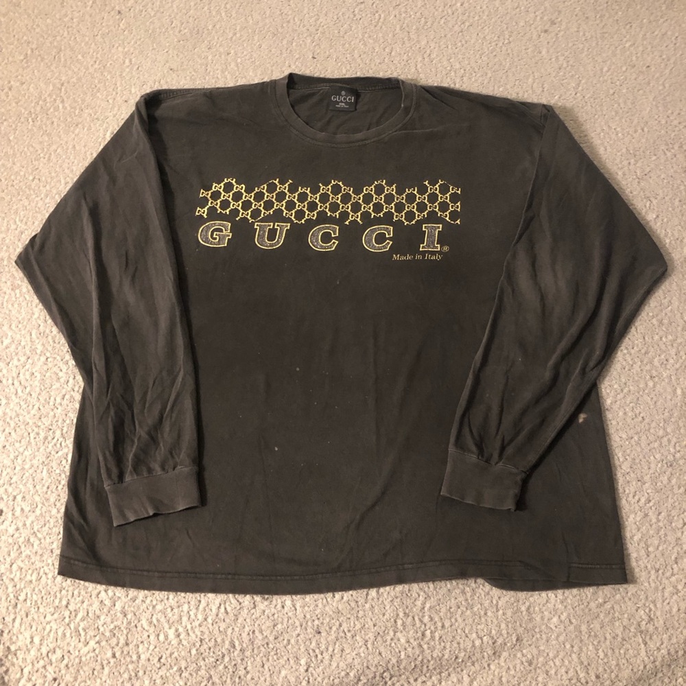 🔥🔥Vintage Gucci Black T-Shirt Made In Italy